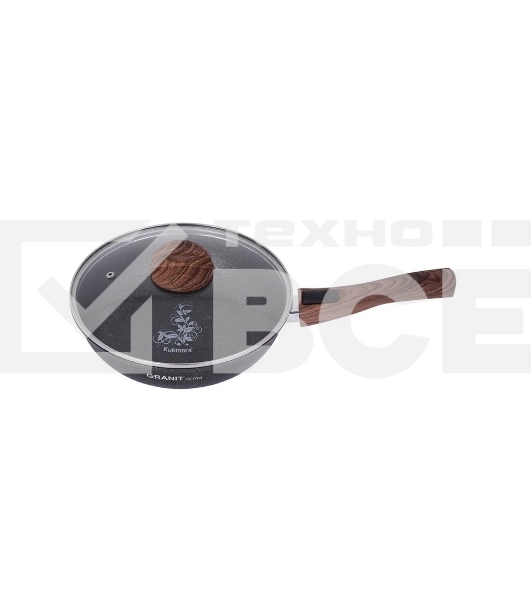 Сковорода Kukmara Granit ultra(original) сго243а съем. ручка, стекл. кр.