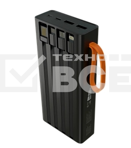 Портативный аккумулятор More choice (4620202550569) PB22-20 с кабелем 2USB 2.1A - 20000mAh черный