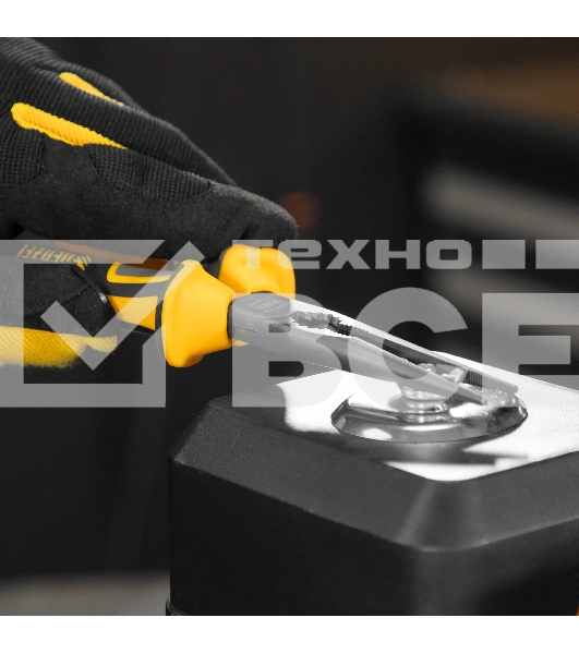 Длинногубцы прямые Denzel 205 мм, трехкомпонентные рукоятки