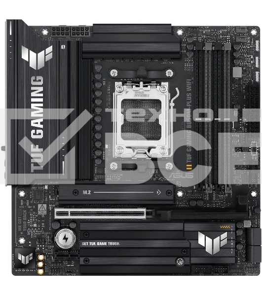 Материнская плата ASUS TUF GAMING B850M-PLUS WIFI, AM5, AMD B850, 4xDDR5, 4xSATA, 3xM.2, 1xPCIe 4.0 x16, 1xHDMI, 1xDP, 1x 2.5Gb LAN, 1xUSB-C 20Gbps, 3xUSB-A 10Gbps, 4xUSB-A 5Gbps, 4xUSB-A 2.0, 7.1, micro-ATX