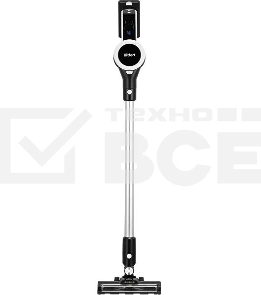 Пылесос вертикальный Kitfort КТ-5393 черный/серебристый, питание от аккумулятора, 125 Вт, уборка сухая, пылесборник 1 л