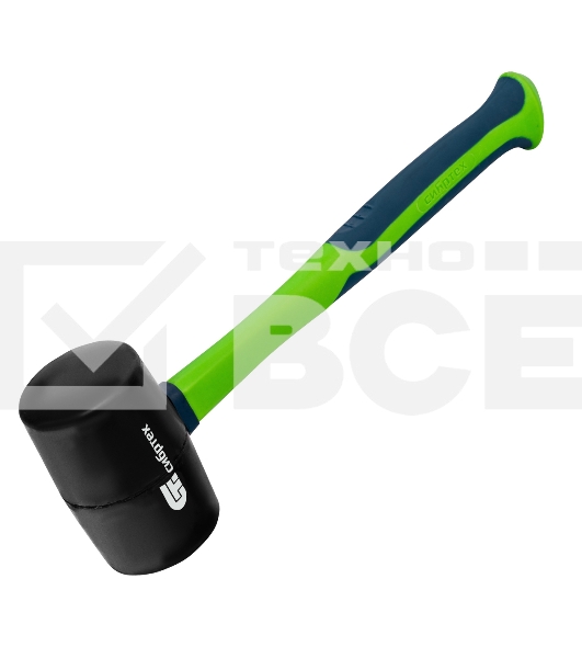 Киянка резиновая Сибртех 680 г, черная резина, фибергласовая рукоятка