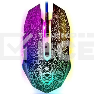 Мышь проводная Defender Shock GM-110L черный, 3200 dpi, USB, кнопки - 6