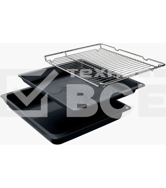 Духовой шкаф электрический Bosch HJA737BR0 Serie 4, 60 см, 76 л,нержавеющая сталь, Auto Pilot 10, 3D Hotair,класс энергоэффективности А, 7 режимов, LCD-дисплей, галогенное освещение, самоочистка EcoClean,проволочные направляющие