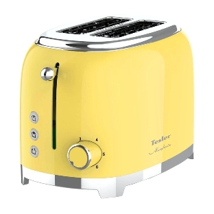 Тостер Tesler TT-260, желтый, 815 Вт, 2 слота