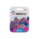 Элемент питания литиевый CR2025 4хBL (блист.4шт) КОСМОС KOC2025BL4, фото 1