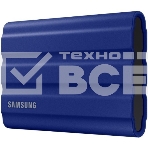 Накопитель  Samsung External SSD T7 Shield, 2TB, Type C-to-C/A, USB 3.2 Gen2, R/W 1050/1000MB/s, IP65, 88x59x13mm, 98g, Blue (12 мес.), фото2
