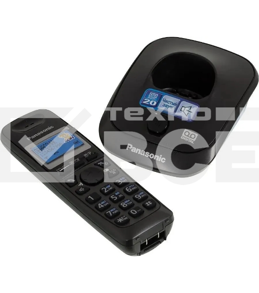 Телефон беспроводной (DECT) Panasonic KX-TG2521RUT (титан) {АОН, Caller ID,спикерфон,голосовой АОН,полифония,цифровой автоответчик}