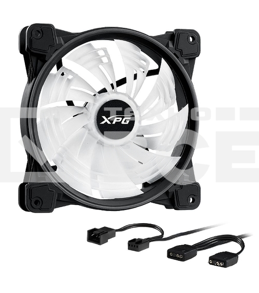 Вентилятор для корпуса ADATA XPG HURRICANE 140 PWM ARGB черный, 140 мм, пластик, 1800 об/мин, 28.1 дБ, 4 pin