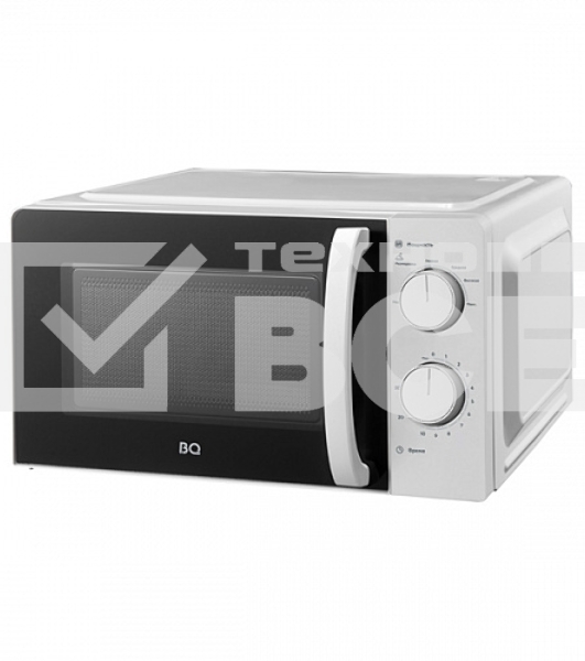 Микроволновая печь BQ MWO 20006SM/W белый/черный, 20 л, 700 Вт, поворотный механизм