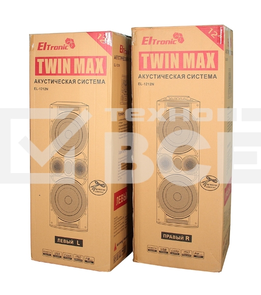 Колонка Eltronic 12' 20-06 TWIN BOX динамик 4шт/12' комплект 2 колонки