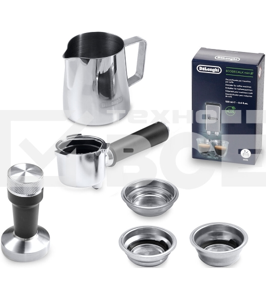 Кофеварка рожковая DeLonghi EC 885 GY серый/серебристый, исп. кофе - молотый, 1.1 л, 1300 Вт, 15 Бар.