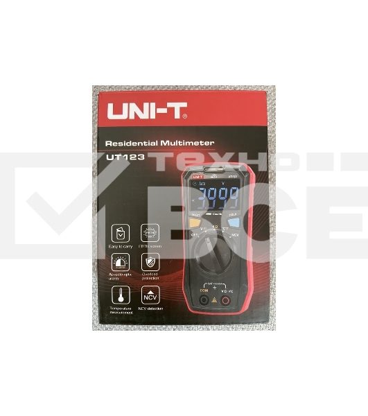 Мультиметр UNI-T Мультиметр UT123, 600В, 20МОм, карманный (0511237)