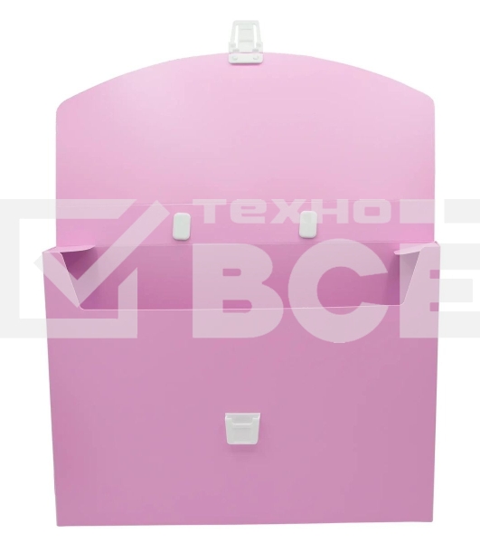 Портфель Бюрократ Pastel PASTPP01PINK 1 отдел. A4 пластик 0.7мм розовый