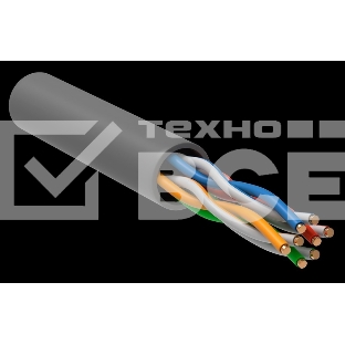 Витая пара U/UTP 5E 4х2х24AWG LSZH серый (305м) РФ/Т