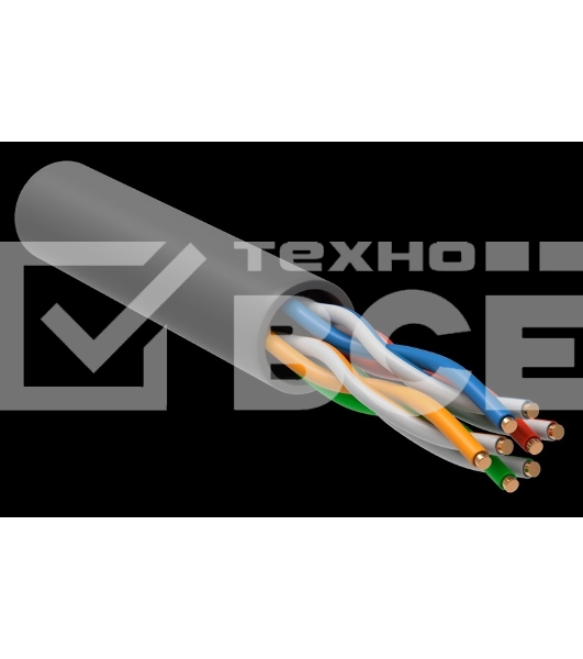 Витая пара U/UTP 5E 4х2х24AWG LSZH серый (305м) РФ/Т