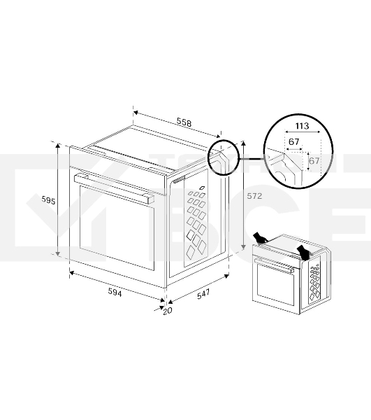 Встраиваемый духовой шкаф Beko BIOC1431KWNC белый