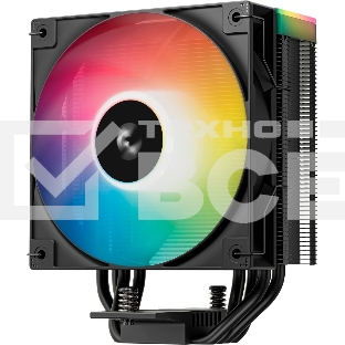 Кулер для процессора DEEPCOOL AG400 BK ARGB V2 черный 120мм алюминий+медь 2100rpm 31.6db 4-pin 220W 154мм
