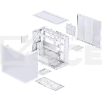 Корпус без блока питания JONSBO D300, Mini-Tower, TG, no fan, 2xUSB-A 3.2 + 1xUSB-C 3.2, mATX, mITX White, фото4