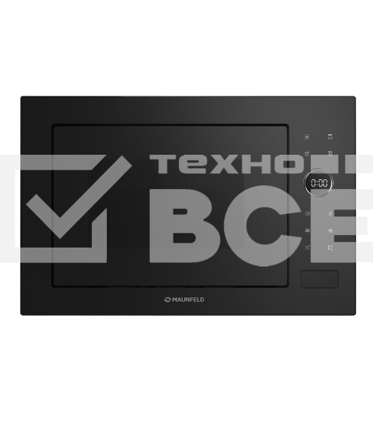 Микроволновая печь встраиваемая Maunfeld XBMO252GB Matt чёрный, 25 л, 900 Вт, переключатели - поворотный механизм/сенсор