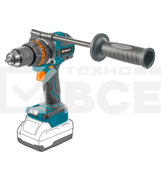 Дрель-шуруповерт Bort BAB-21X, Аккумуляторная, 18В, Без АКБ и ЗУ, Ударная