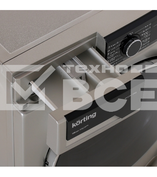 Стиральная машина Korting KWM 53LS1278 S серебристый, загрузка фронтальная 6кг, 1200 об/мин., класс: A+++