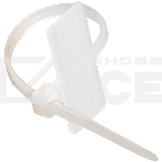 Хомут кабельный ИЭК UHH62-3-100-100 ХП2 2.5х100 нейл. белый с таб. 24х10 (уп. 100 шт), фото 1