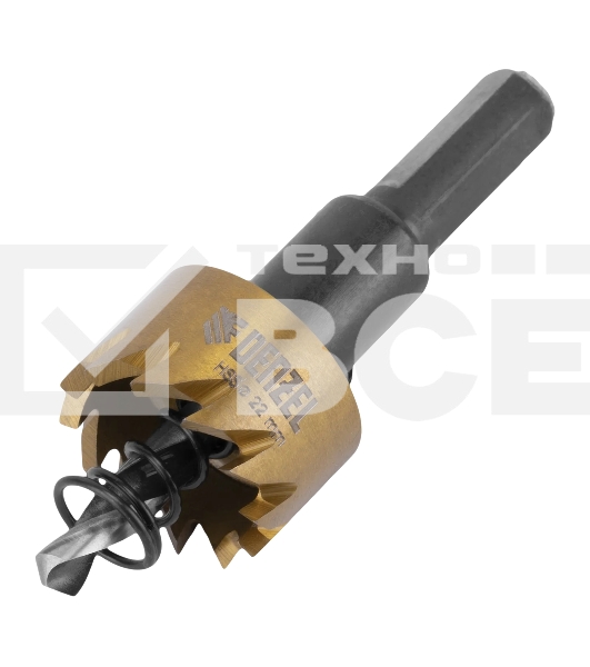 Коронка по металлу Denzel HSS, 22 мм, нитридтитановое покрытие