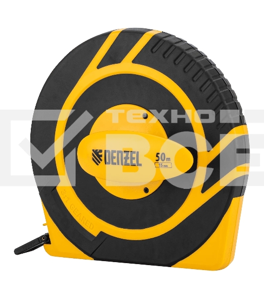 Рулетка геодезическая Denzel 50 м х 15 мм, закрытый корпус, фиберглассовая лента