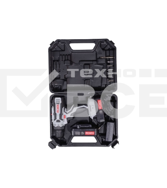 Дрель-шуруповерт аккумуляторная Ресанта ДА-18-2ЛК 75/14/5, Аккумуляторная, 18В, 2 АКБ, Кейс
