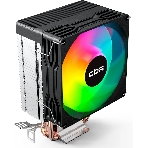Кулер для процессора CBR CBR-CC-2115-RGB-PWM Al+Cu, 2 heat pipes, Socket 775/1155/1156/1150/1151/1200/1700/940/AM2/АМ2+/АМ3/AM3+/FM1/FM2/AM4/AM5, TDP 115W, 90mm Fan, 2600RPM, HB, RGB, PWM, 32db, фото3