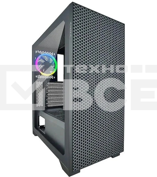 Компьютерный корпус Azza Hive черный без БП ATX 8x120mm 5x140mm 2xUSB2.0 1xUSB3.0 audio bott PSU