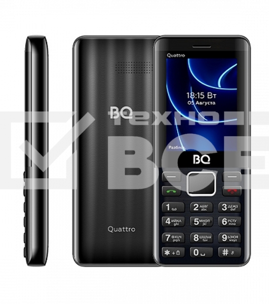 Мобильный телефон BQ 2453 Quattro черный