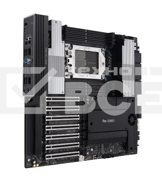 Материнская плата ASUS Pro WS WRX90E-SAGE SE, sTR5, AMD WRX90, 8xDDR5, 4xSATA, 4xM.2, 6xPCI-E 5.0 x16, 1xPCI-E 5.0 x8, 1xVGA, 2xMiniDP, 3x 10Gb LAN, 6xUSB-A 3.2 Gen 2, 1xUSB-A 2.0, 2xUSB-C USB4, 2x3.5 мм, 5.1, SSI EEB