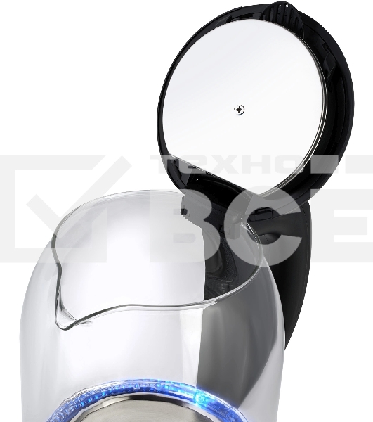 Чайник электрический Starwind SKG1779 1.8л. 1700Вт прозрачный/черный корпус: стекло