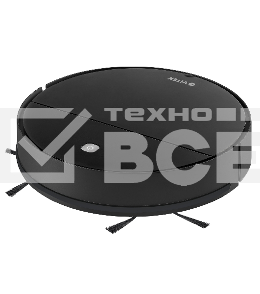 Пылесос-робот Vitek VT-1809 Midnight черный, 2000 мАч Li-Ion, уборка влажная, пылесборник контейнер 0.35 л