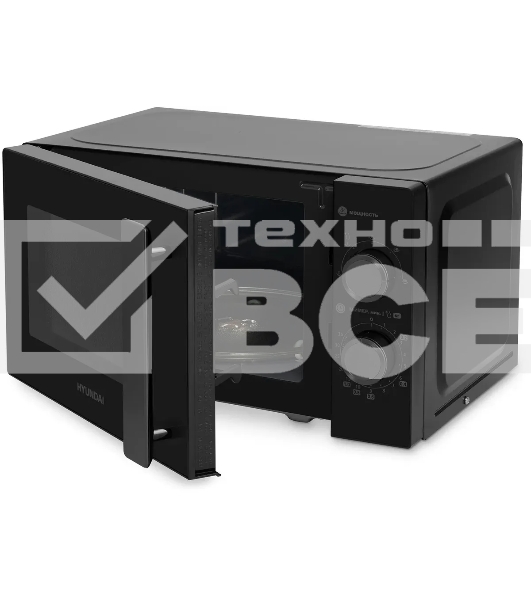 Микроволновая печь Hyundai HYM-M2091 черный, 20 л, 700 Вт, переключатели - поворотный механизм