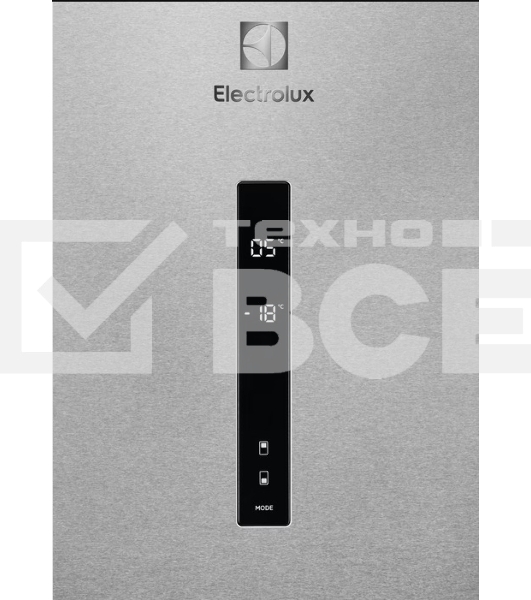 Холодильник Electrolux LNT7ME36X3 нержавеющая сталь двухкамерный 266/101л, морозилка снизу No Frost