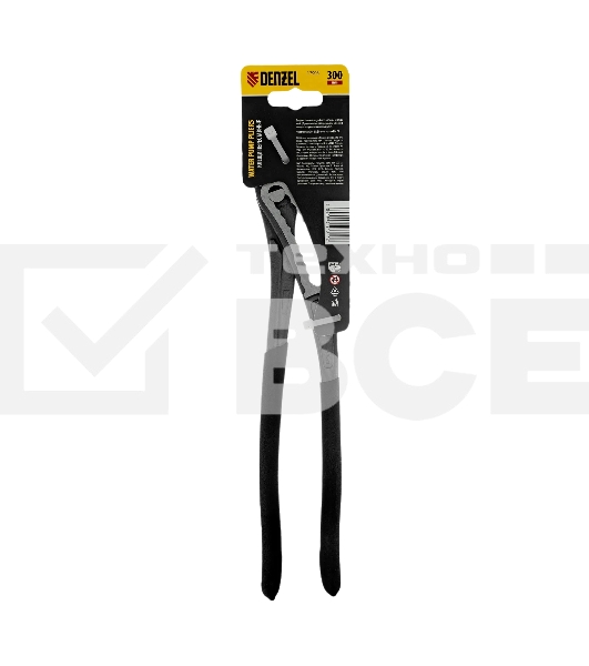 Клещи переставные Denzel обливные рукоятки, 300 мм