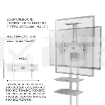 Стойка для телевизора с кронштейном ONKRON TS1552 40'-70', мобильная, белый, фото5