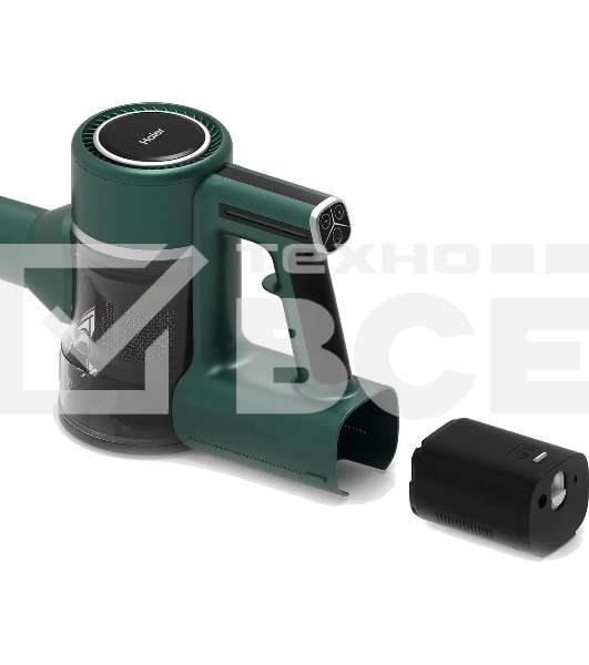 Пылесос вертикальный Haier HVC400HE зеленый, питание от аккумулятора, 400 Вт, уборка сухая, пылесборник 0.8 л