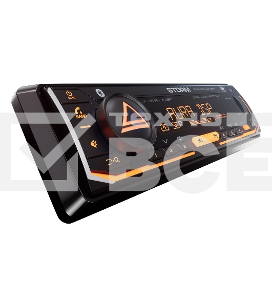 Автомагнитола AURA STORM-868DSP, 1 DIN, Bluetooth, USB Type-A, AUX, пульт ДУ