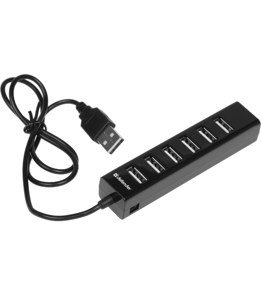 USB-концентратор Defender Quadro Swift, USB 2.0, USB 7 портов, USB