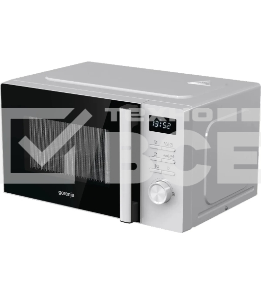 Микроволновая печь Gorenje MO20A3WH белый, 20 л, 800 Вт, переключатели - кнопки/поворотный механизм