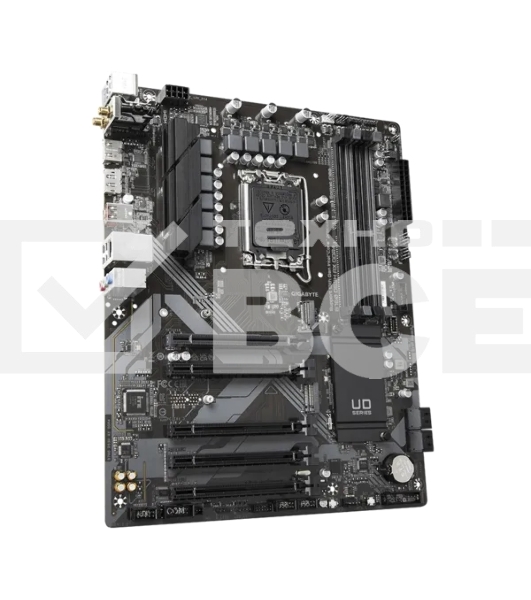 Материнская плата Gigabyte B760 DS3H AX DDR4, LGA 1700, Intel B760, 4xDDR4, 4xSATA, 2xM.2, 1xPCIe 4.0 x16, 4xPCIe 3.0 x1, 1xHDMI, 1xDP, 1x 1Gb LAN, 4xUSB-A 2.0, 1xUSB-A 3.2 Gen 2, 1xUSB-C 3.2 Gen 2, 3x3.5 мм, 7.1, ATX.
