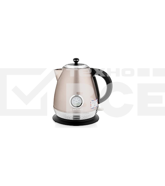 Чайник электрический BRAYER BR1007, 2200 Вт, 1,7 л, Strix, автоотключ, нержав.сталь, встроен.термом