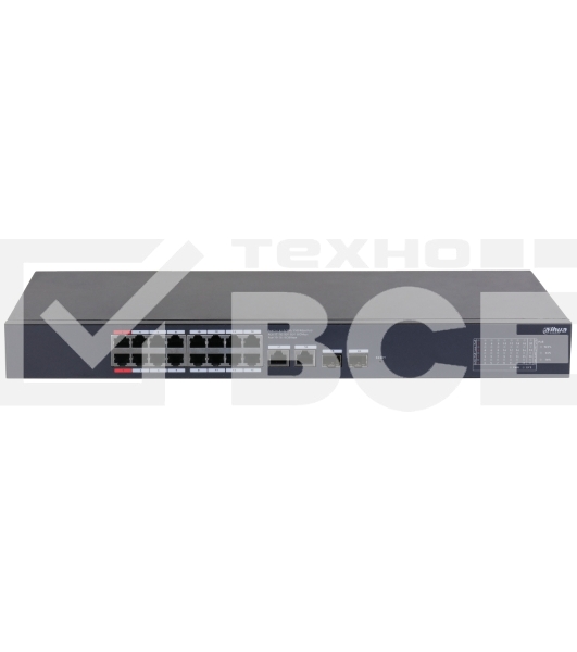 Коммутатор Dahua DH-CS4220-16GT-190 16x100Мбит/с 2x1Гбит/с 2xКомбо(1000BASE-T/SFP) управляемый