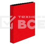 Папка на 2-х кольцах Бюрократ DeLuxe DL0740/2RED A4 пластик 0.7мм кор.32мм красный, фото 1