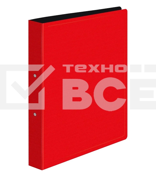 Папка на 2-х кольцах Бюрократ DeLuxe DL0740/2RED A4 пластик 0.7мм кор.32мм красный