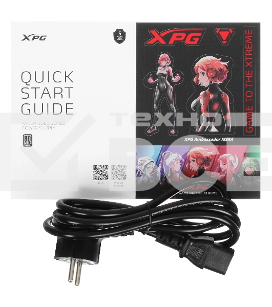 Блок питания ADATA XPG KYBER 750 (KYBER750G-BKCEU), 750Вт, 80 PLUS Gold, 120мм, черный